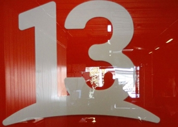 Santiago, 8 de enero 2019Logo de Canal 13 durante la participacion de Francisca García Huidobro en el matinal Bienvenidos Dragomir Yankovic/Aton Chile