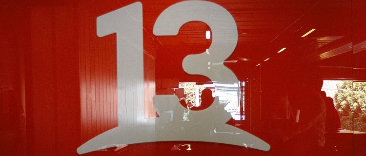 Santiago, 8 de enero 2019Logo de Canal 13 durante la participacion de Francisca García Huidobro en el matinal Bienvenidos  Dragomir Yankovic/Aton Chile
