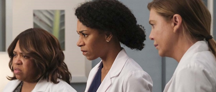 GREY’S ANATOMY - “Put on a Happy Face” – Link tries to convince Amelia to take it easy during the final stage of her pregnancy. Hayes asks Meredith a surprising question, and Owen makes a shocking discovery, on the season finale of “Grey’s Anatomy,” THURSDAY, APRIL 9 (9:00-10:01 p.m. EDT), on ABC. (ABC/Jessica Brooks)KELLY MCCREARY
