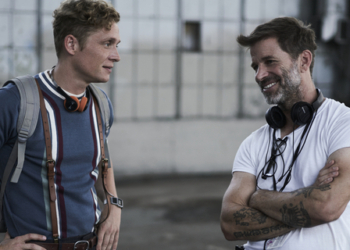 ARMY OF THE DEAD - (L-R) Matthias Schweighfer as Dieter, Zack Snyder (Director/Producer/Writer), Cr: Clay Enos/NETFLIX ©2020