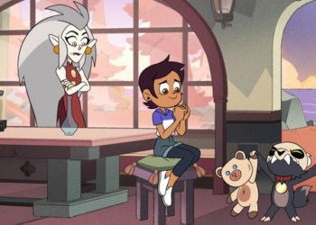 THE OWL HOUSE - "Adventures in the Elements" - Luz needs to learn a new spell, so Eda takes her to the most magical place on the island to train. This episode of "The Owl House" airs Saturday, July 18 (8:45 p.m., ET/PT) on Disney Channel. (Disney Channel)EDA, LUZ, KING