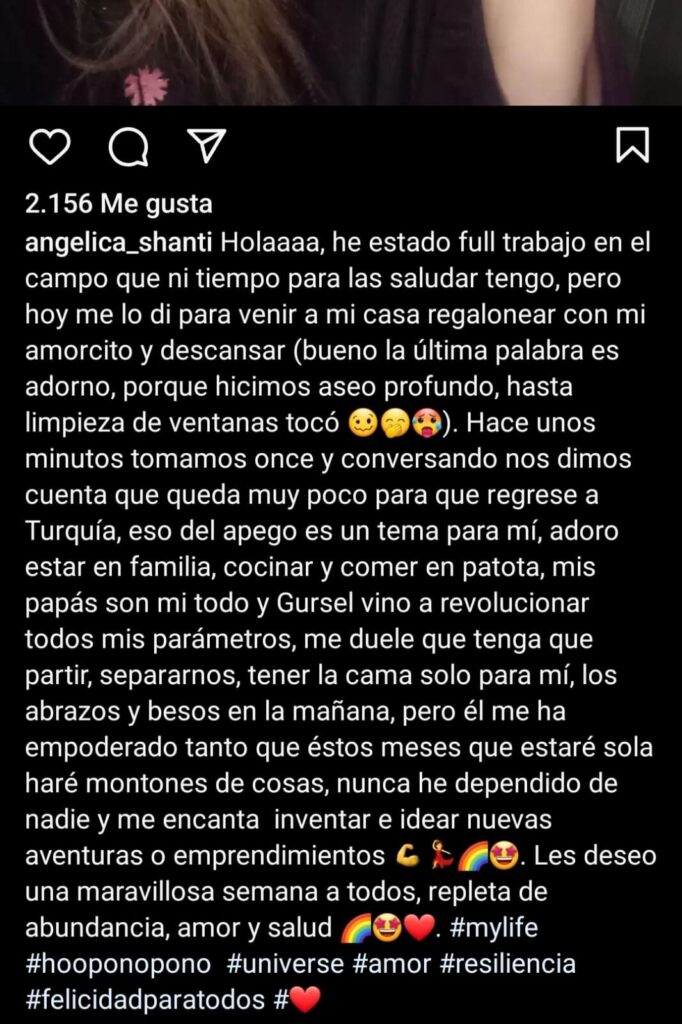 Angélica Sepúlveda confirma separación con Gürsel