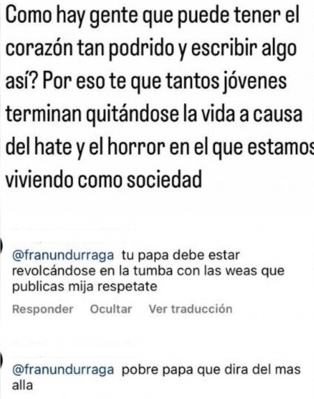 Mensaje a Fran Undurraga