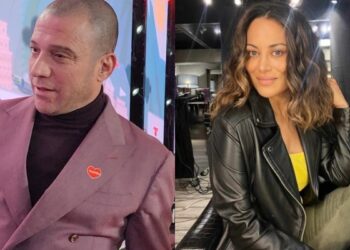 Julián Elfenbein y su nueva pareja, Verónica Calderón