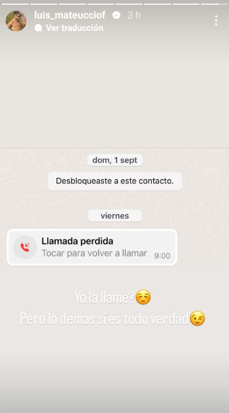 Luis Mateucci desmiente a Daniela Aránguiz