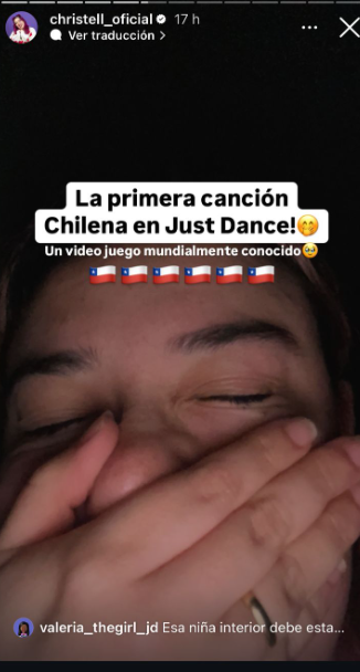 Christell reacciona a logro de Just Dance
