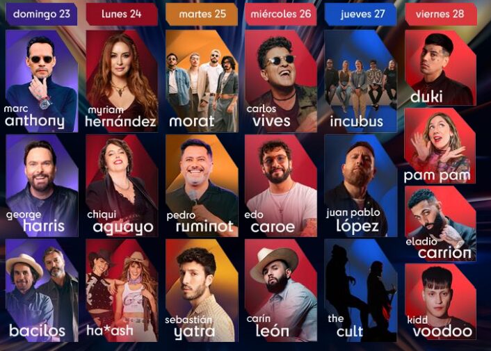 Artistas de Viña 2025