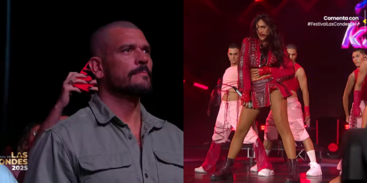 Juan Pedro acompañó a Karen Paola en el Festival de Las Condes