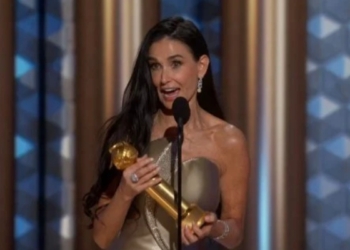 Demi Moore en los Globos de Oro