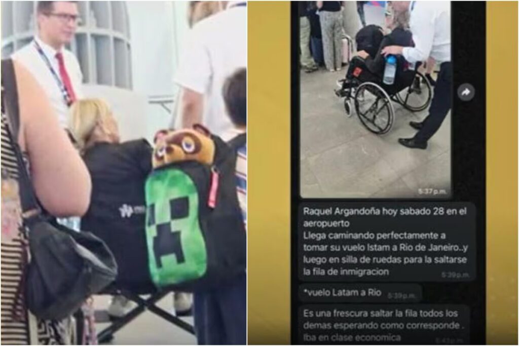Raquel Argandoña en aeropuerto
