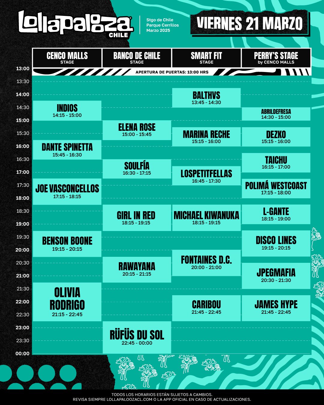 cartelera lollapalooza
