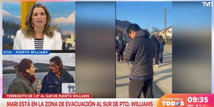 María Luisa Godoy en terremoto de Puerto Williams