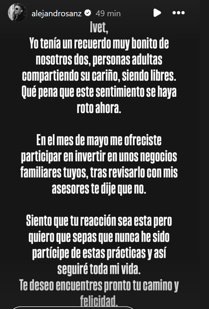 Respuesta Alejandro Sanz