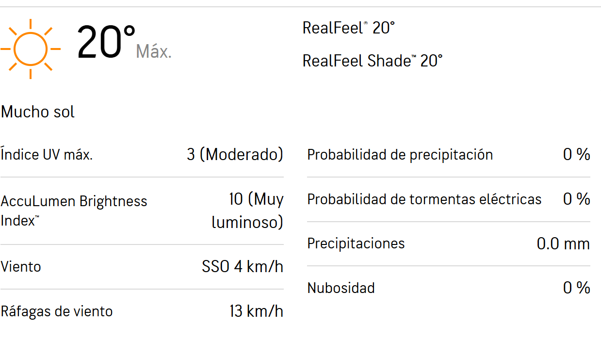 tiempo el 11 de julio