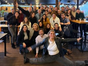El especial carrete de Karen Doggenweiler y sus compañeros de "Mucho Gusto" 