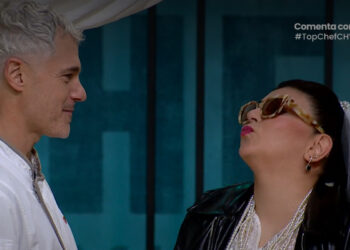 Beso Ricardo Fernández a Fernanda en Top Chef VIP