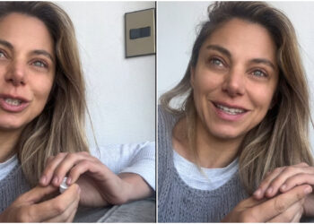 Mariana Derderian llora tras homenaje a su hijo fallecido