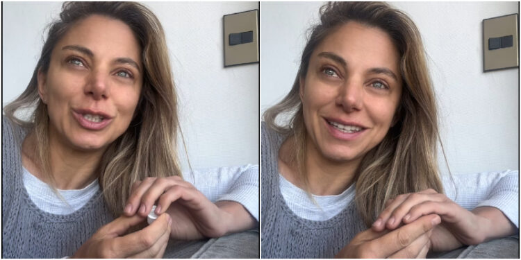 Mariana Derderian llora tras homenaje a su hijo fallecido