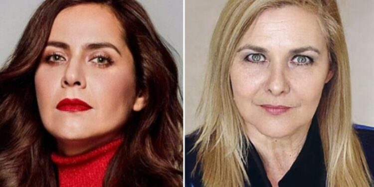 Natalia Valdebenito y Pamela Jiles.
