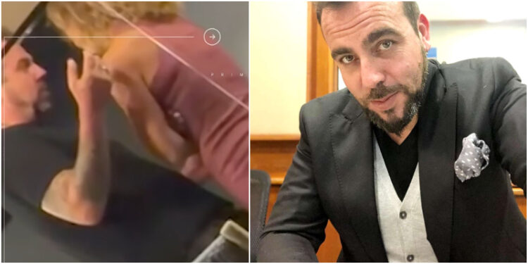 Pillan a Francisco Kaminiski discutiendo con su nueva pareja