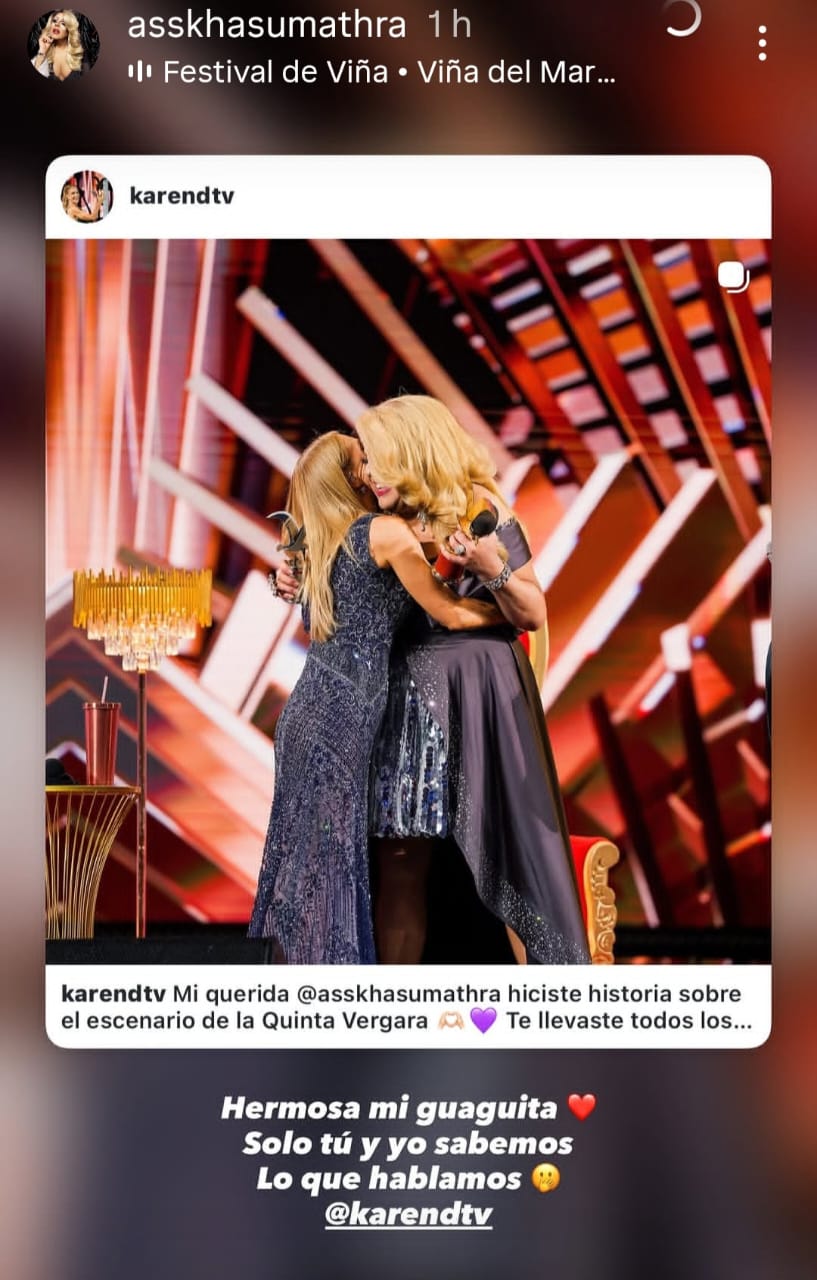 Emotivo respaldo de asskha a Karen Doggenweiler