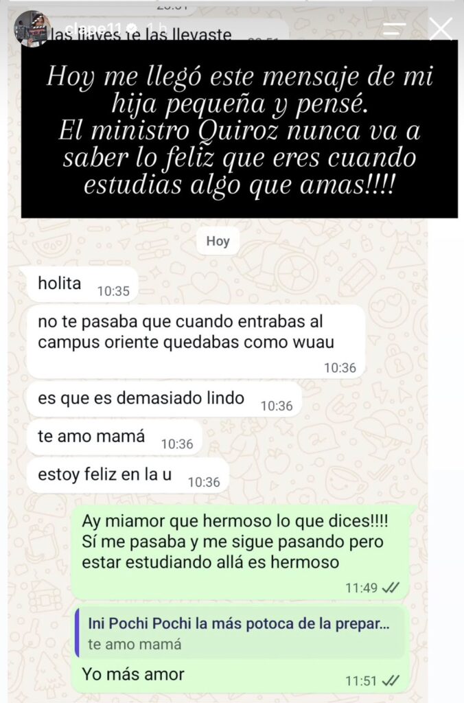 El palo de Claudia Pérez a ministro Quiroz