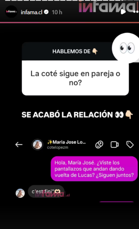 La pareja de famosos rompió por los pantallazos